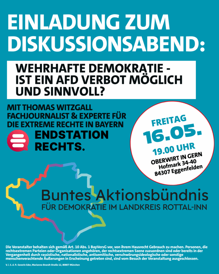 Diskussionsabend des Aktionsbündnis für Demokratie Rottal-Inn