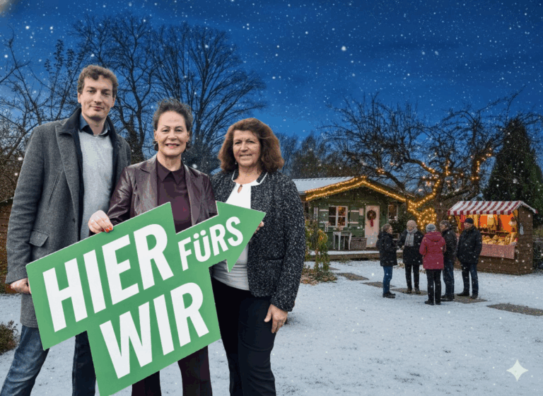 Auf einen Glühwein mit Monika Pfriender und den Neuöttinger Grünen